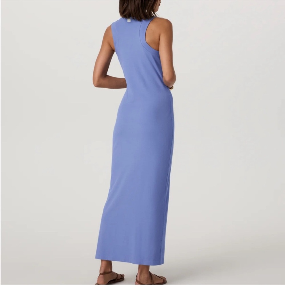 Vuori Bluebell Blue Maxi Tank Dress with Side Slit - Picture 2 of 2